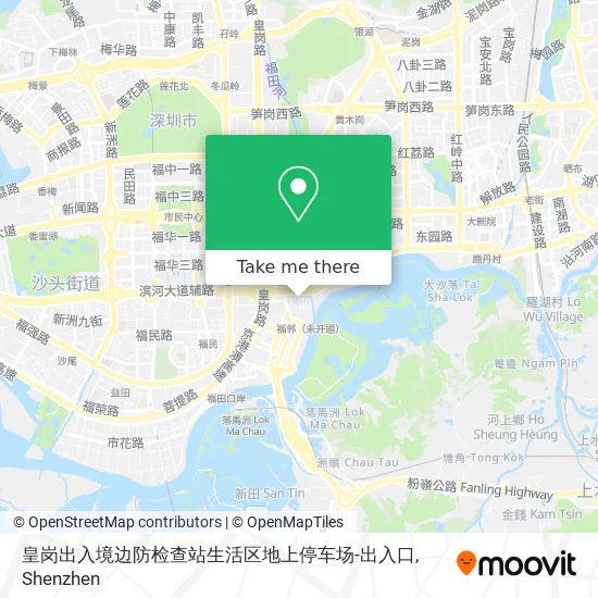 皇岗出入境边防检查站生活区地上停车场-出入口 map