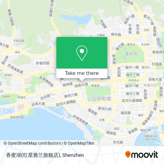 香蜜湖(红星雅兰旗舰店) map