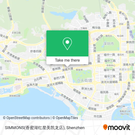 SIMMONS(香蜜湖红星美凯龙店) map