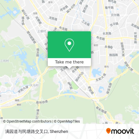 满园道与民塘路交叉口 map