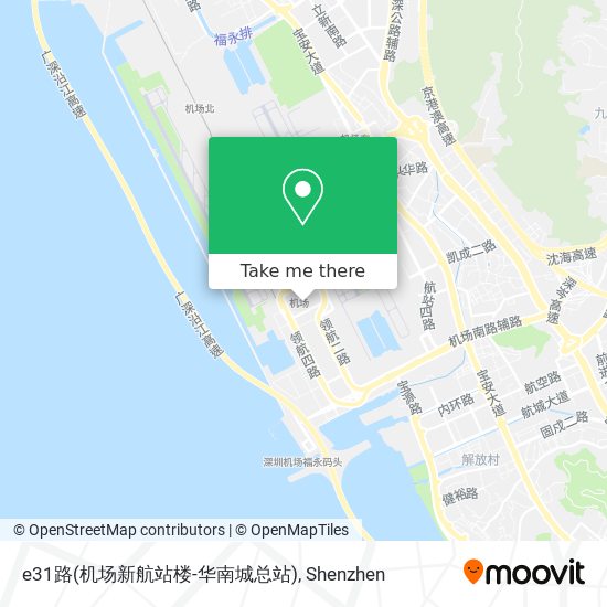 e31路(机场新航站楼-华南城总站) map