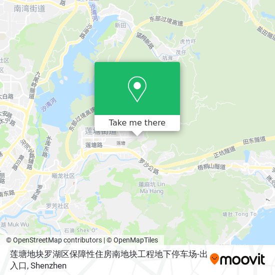 莲塘地块罗湖区保障性住房南地块工程地下停车场-出入口 map