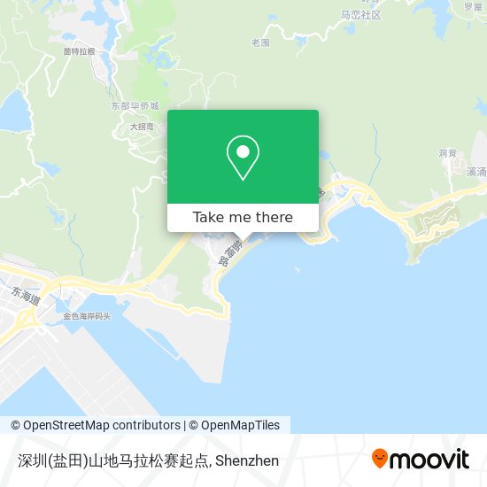 深圳(盐田)山地马拉松赛起点 map