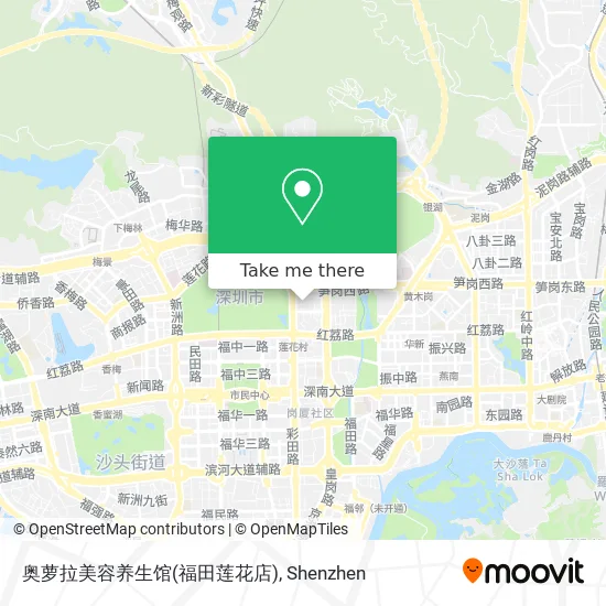 奥萝拉美容养生馆(福田莲花店) map