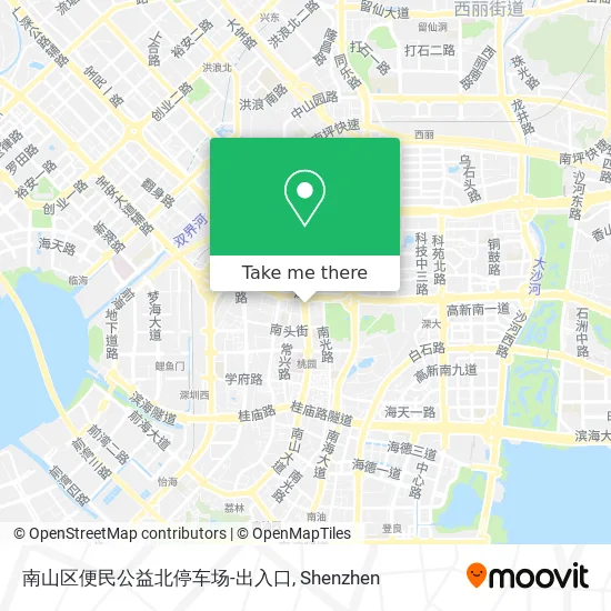 南山区便民公益北停车场-出入口 map
