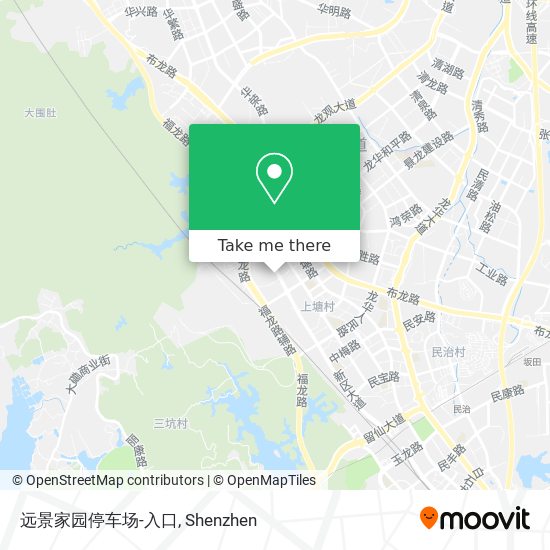 远景家园停车场-入口 map