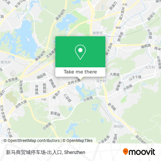 新马商贸城停车场-出入口 map