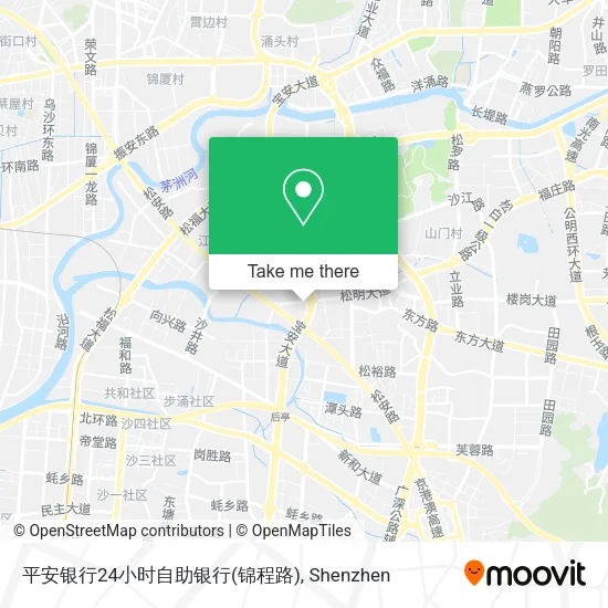 平安银行24小时自助银行(锦程路) map