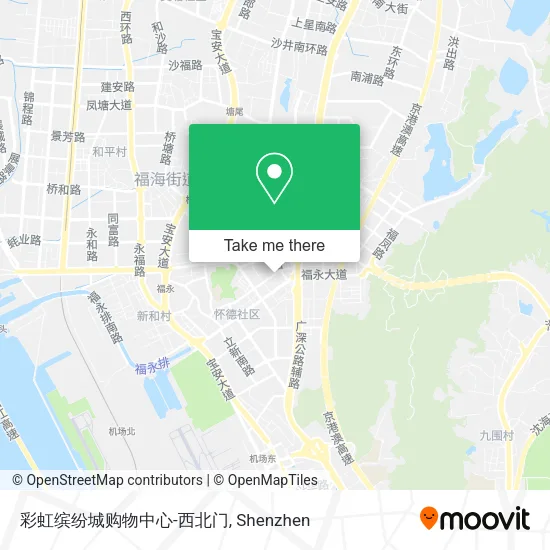 彩虹缤纷城购物中心-西北门 map