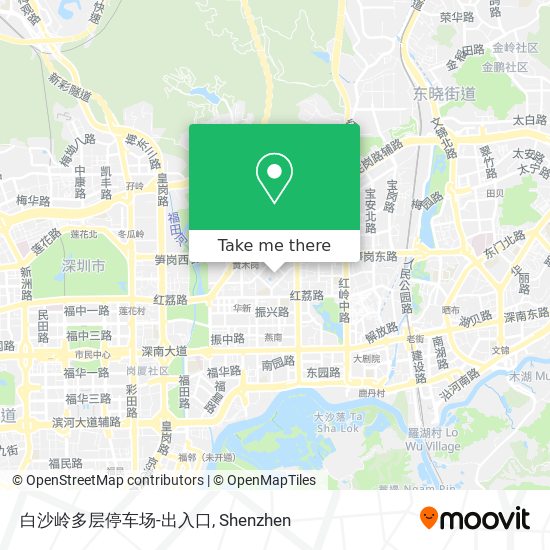 白沙岭多层停车场-出入口 map