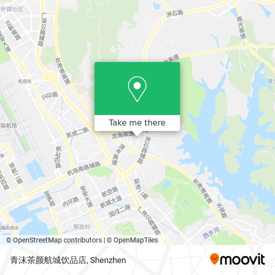 青沫茶颜航城饮品店 map