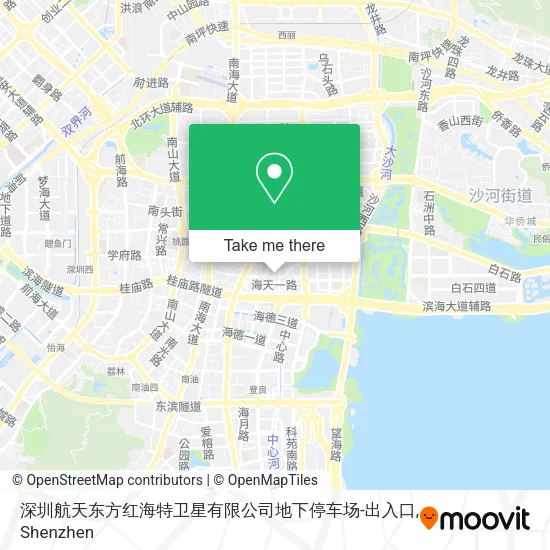 深圳航天东方红海特卫星有限公司地下停车场-出入口 map