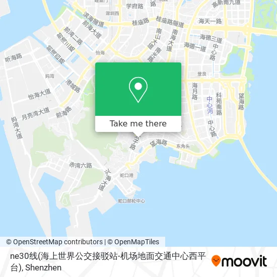 ne30线(海上世界公交接驳站-机场地面交通中心西平台) map