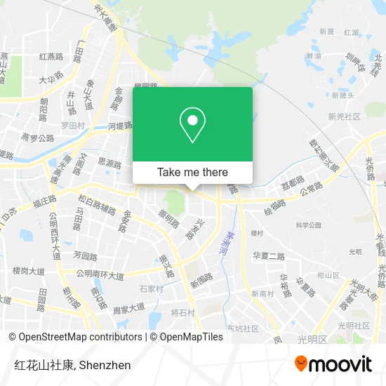 红花山社康 map