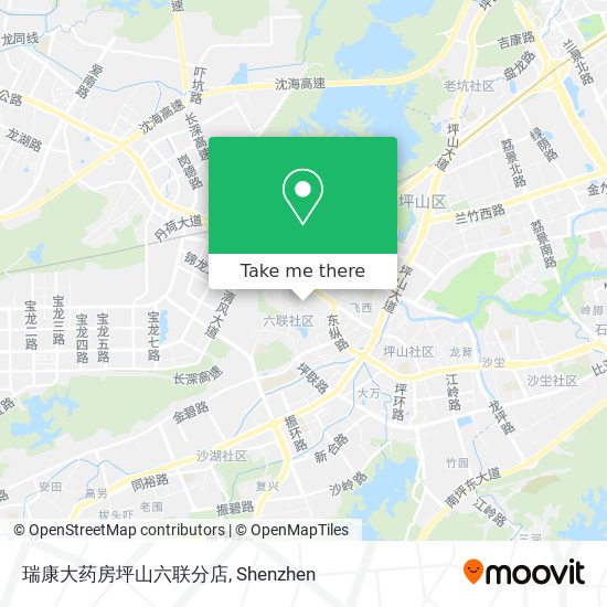 瑞康大药房坪山六联分店 map