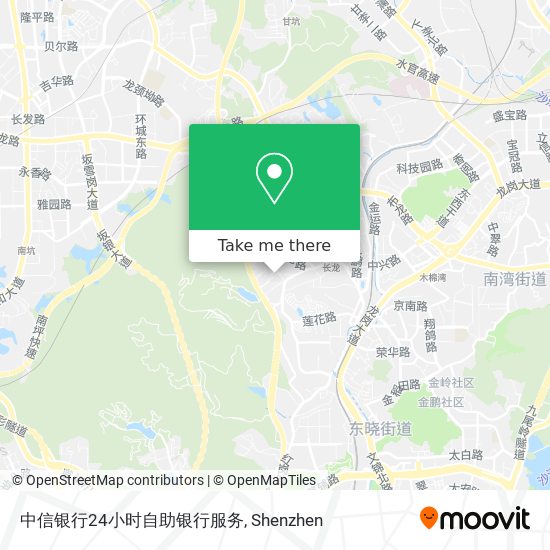 中信银行24小时自助银行服务 map