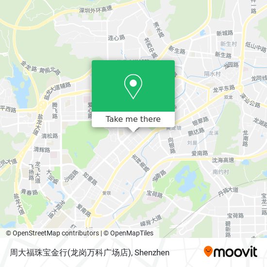 周大福珠宝金行(龙岗万科广场店) map