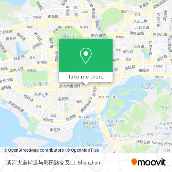 滨河大道辅道与彩田路交叉口 map