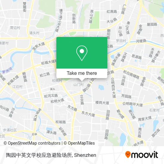 陶园中英文学校应急避险场所 map