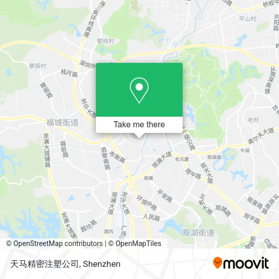 天马精密注塑公司 map