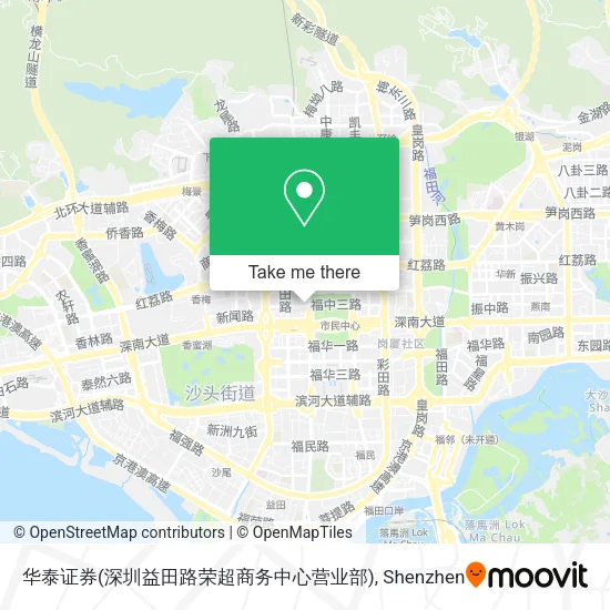 华泰证券(深圳益田路荣超商务中心营业部) map