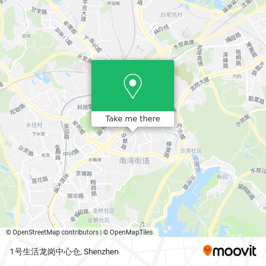 1号生活龙岗中心仓 map