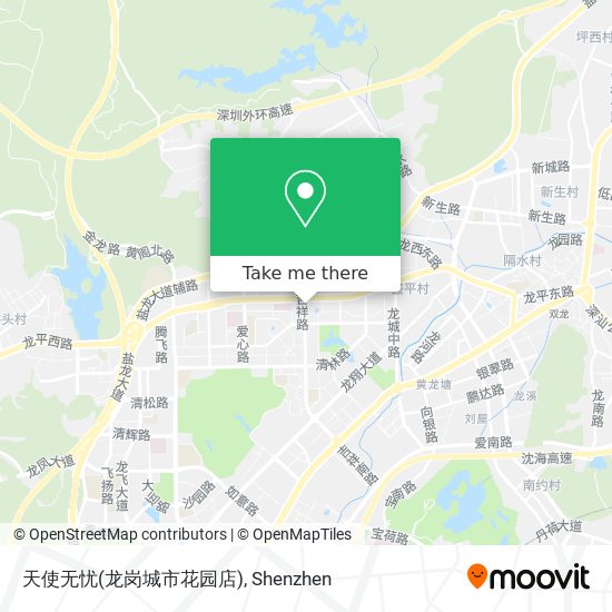 天使无忧(龙岗城市花园店) map