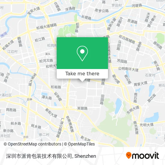 深圳市派肯包装技术有限公司 map