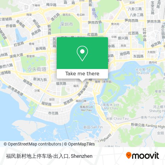 福民新村地上停车场-出入口 map