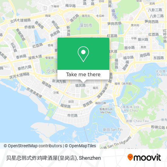 贝星恋韩式炸鸡啤酒屋(皇岗店) map