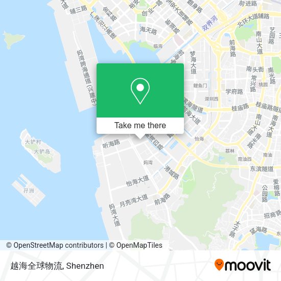 越海全球物流 map