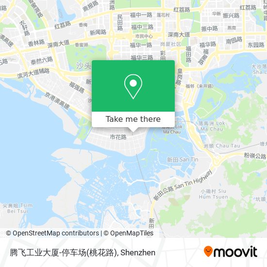 腾飞工业大厦-停车场(桃花路) map