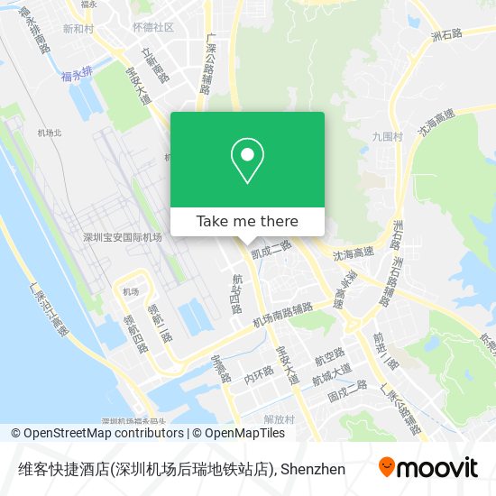 维客快捷酒店(深圳机场后瑞地铁站店) map