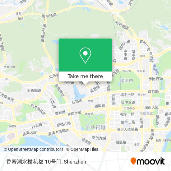 香蜜湖水榭花都-10号门 map