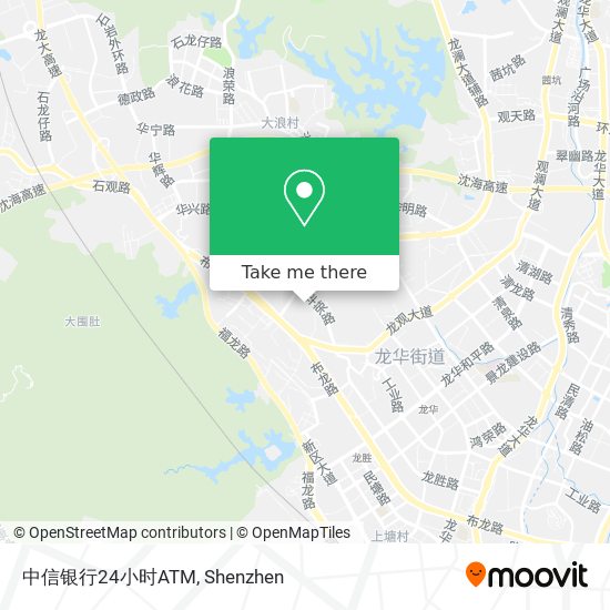中信银行24小时ATM map