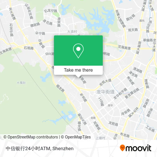 中信银行24小时ATM map
