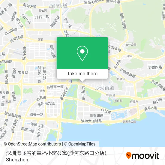 深圳海豚湾的幸福小窝公寓(沙河东路口分店) map