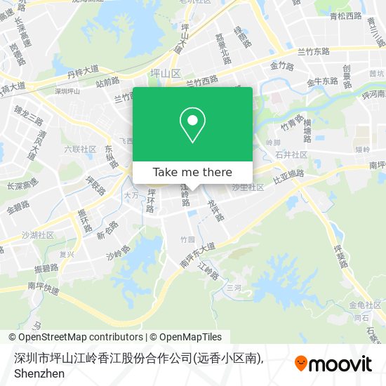 深圳市坪山江岭香江股份合作公司(远香小区南) map