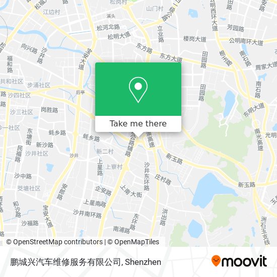 鹏城兴汽车维修服务有限公司 map