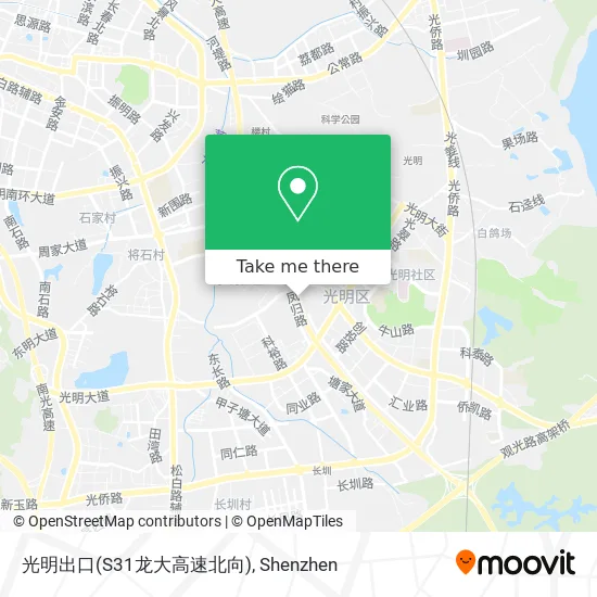 光明出口(S31龙大高速北向) map