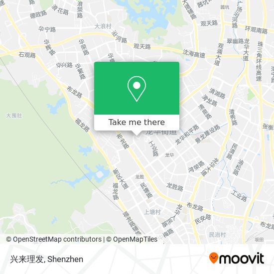 兴来理发 map
