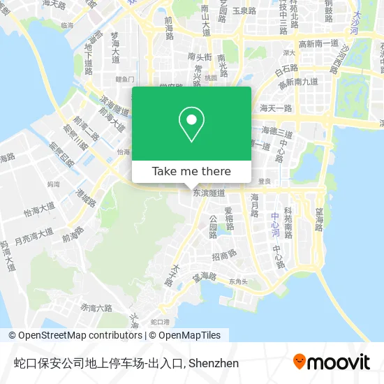 蛇口保安公司地上停车场-出入口 map