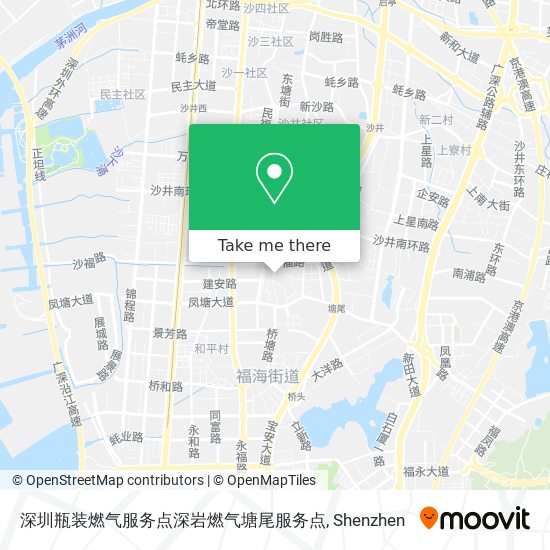 深圳瓶装燃气服务点深岩燃气塘尾服务点 map