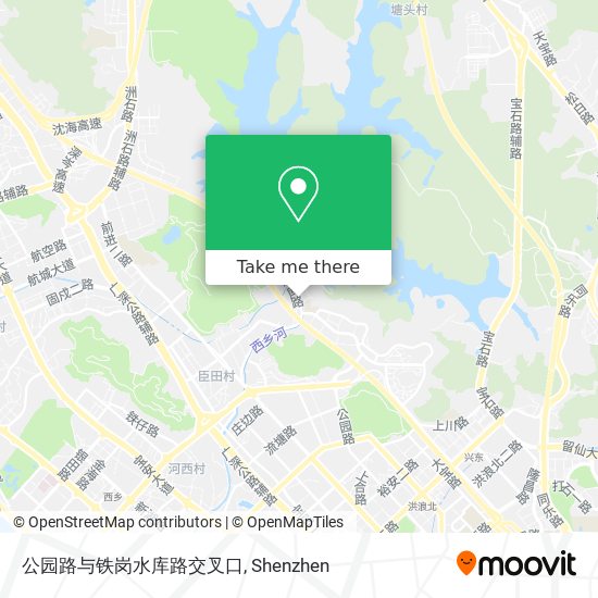 公园路与铁岗水库路交叉口 map