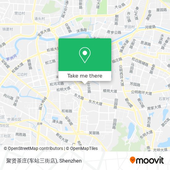 聚贤茶庄(车站三街店) map