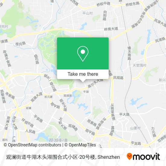 观澜街道牛湖木头湖围合式小区-20号楼 map