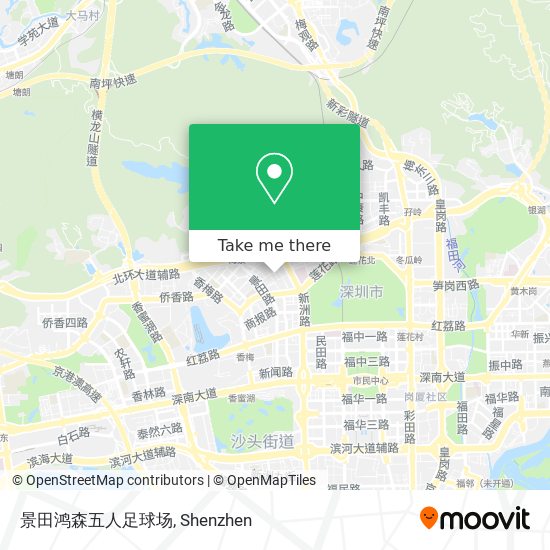 景田鸿森五人足球场 map