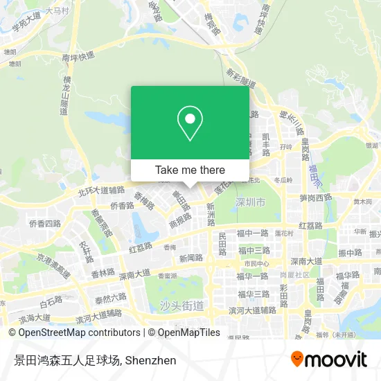 景田鸿森五人足球场 map