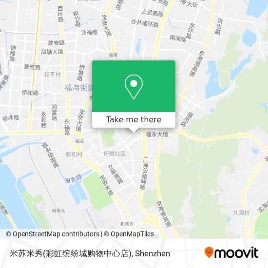 米苏米秀(彩虹缤纷城购物中心店) map