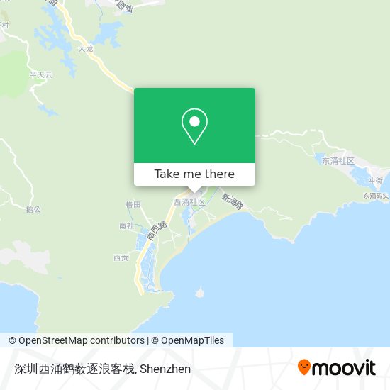 深圳西涌鹤薮逐浪客栈 map